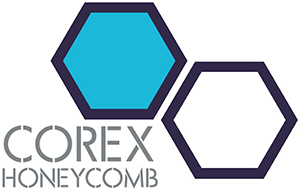 Corex Honeycomb, aluminium honingraat, alu honingraat platen. Benelux agent is DVN, Dekker Verkoopkantoor Nederland